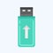 Icon Flashdisk. suitable for Computer Components symbol. flat style. simple design editable. design template vector. simple