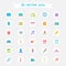 Icon flat multimedia vector set