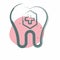 Icon Fluoride. related to Dentist symbol. Color Spot Style. simple design editable. simple illustration