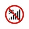 Icon forbinned 5G sign. Vector illustration eps 10