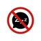 Icon forbinned sleep sign. Vector illustration eps 10