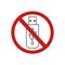 Icon forbinned usb sign. Vector illustration eps 10