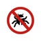 Icon forbinned virus sign. Vector illustration eps 10