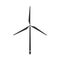 Icon in the form of a wind power generator. Eco-friendly technology. Caring for nature and the environment