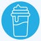 Icon Frappe. related to Coffee symbol. blue eyes style. simple design editable. simple illustration