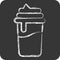 Icon Frappe. related to Coffee symbol. chalk Style. simple design editable. simple illustration