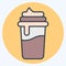 Icon Frappe. related to Coffee symbol. color mate style. simple design editable. simple illustration