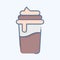 Icon Frappe. related to Coffee symbol. doodle style. simple design editable. simple illustration