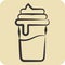 Icon Frappe. related to Coffee symbol. hand drawn style. simple design editable. simple illustration
