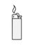 Icon of gas or petrol lighter. Simple design