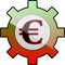 Icon Gear with Euro symbol