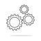 Icon of gears.Flat style.Cog sign.Setting icon.Gear logo.vector Illustration