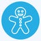 Icon Gingerbread Man. suitable for Bee Farm. Blue Eyes Style. simple design editable. design template vector. simple illustration
