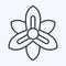 Icon Gladiolus. related to Flowers symbol. line style. simple design editable. simple illustration