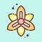 Icon Gladiolus. related to Flowers symbol. MBE style. simple design editable. simple illustration