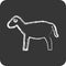 Icon Goat. related to Eid Al Adha symbol. Chalk Style. simple design editable. simple illustration