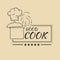 Icon good cook, a good cook logo, emblem of the line chef eps 10