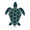 Icon of a great turtle. Vector image. Vintage and modern style.