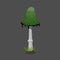 Icon of green fantasy mushroom. Game asset. Magic sprite object. Alchemy item. GUI elements