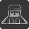 Icon Guest House. related to Accommodations symbol. chalk Style. simple design editable. simple illustration