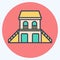 Icon Guest House. related to Accommodations symbol. color mate style. simple design editable. simple illustration
