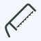 Icon Hacksaw. related to Carpentry symbol. glyph style. simple design editable. simple illustration