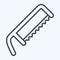 Icon Hacksaw. related to Carpentry symbol. line style. simple design editable. simple illustration