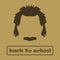 Icon hair and mustache Einstein. Vector illustration