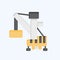 Icon Harbor Crane. related to Construction Vehicles symbol. flat style. simple design editable. simple illustration