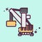 Icon Harbor Crane. related to Construction Vehicles symbol. MBE style. simple design editable. simple illustration