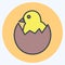 Icon Hatched Egg. suitable for Garden symbol. color mate style. simple design editable. design template vector. simple symbol