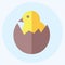 Icon Hatched Egg. suitable for Garden symbol. flat style. simple design editable. design template vector. simple symbol