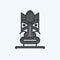 Icon Hawaiian Statue. related to Hawaii symbol. doodle style. simple design editable. vector