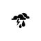 Icon. Haze storm, clouds, and rain. Thunderclouds