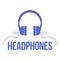 Icon headphones. Vector image.