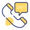 An icon of helpline, concept of customer support