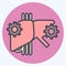Icon Hepatitis. related to Hepatologist symbol. color mate style. simple design editable. simple illustration