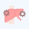 Icon Hepatitis. related to Hepatologist symbol. flat style. simple design editable. simple illustration