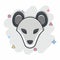 Icon Hyena. related to Animal Head symbol. simple design editable. simple illustration