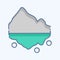 Icon Iceberg. related to Alaska symbol. doodle style. simple design editable. simple illustration