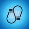 Icon of idea sharing with bulb