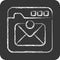 Icon Inbox Mail. related to Communication symbol. chalk Style. simple design editable. simple illustration