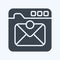 Icon Inbox Mail. related to Communication symbol. glyph style. simple design editable. simple illustration