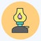 Icon Kerosene Lamp. suitable for House symbol. color mate style. simple design editable. design template vector. simple