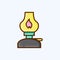 Icon Kerosene Lamp. suitable for House symbol. flat style. simple design editable. design template vector. simple illustration