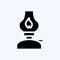 Icon Kerosene Lamp. suitable for House symbol. glyph style. simple design editable. design template vector. simple illustration