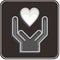 Icon Kind. related to Volunteering symbol. Glossy Style. Help and support. friendship