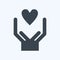 Icon Kind. related to Volunteering symbol. glyph style. Help and support. friendship