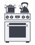 Icon of kitchen electric oven, vector