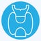 Icon Larynx. related to Respiratory Therapy symbol. blue eyes style. simple design editable. simple illustration